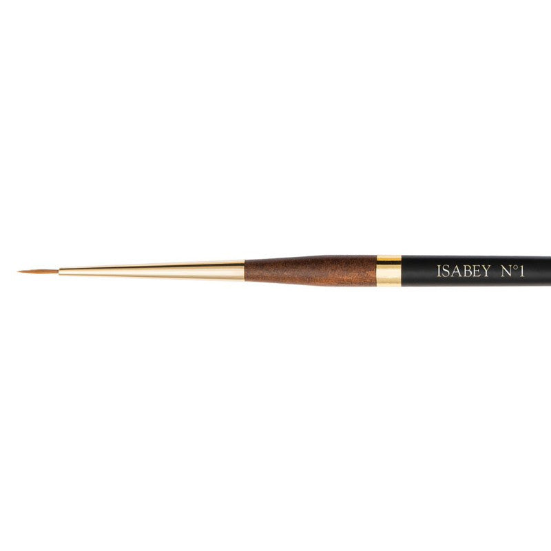 Pinceau - Rond fin - Aquarelle - Isabey - Martre Kolinsky Pure - 6227i - N°1 - Fibres naturelles