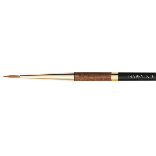 Pinceau - Rond fin - Aquarelle - Isabey - Martre Kolinsky Pure - 6227i - N°3 - Fibres naturelles