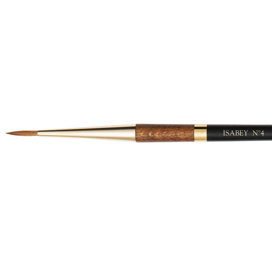 Pinceau - Rond fin - Aquarelle - Isabey - Martre Kolinsky Pure - 6227i - N°4 - Fibres naturelles