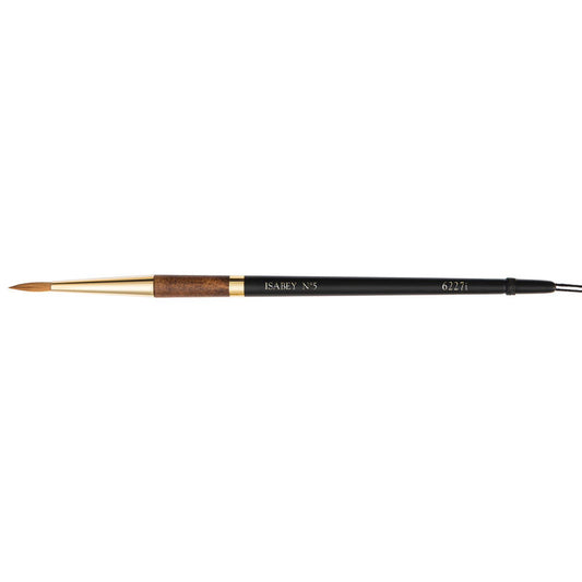 Pinceau - Rond fin - Aquarelle - Isabey - Martre Kolinsky Pure - 6227i - N°5 - Fibres naturelles