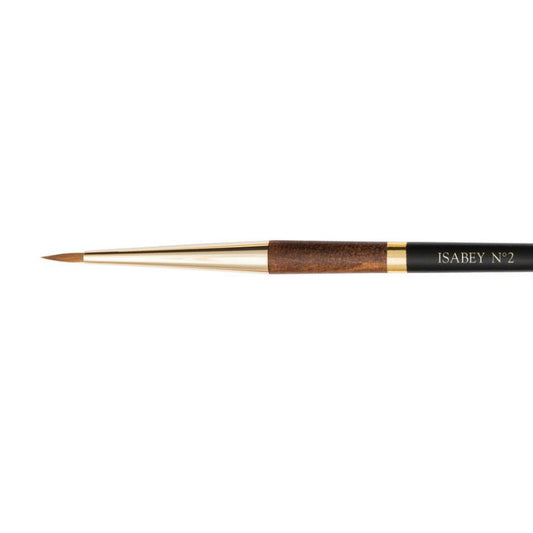 Pinceau - Rond large - Aquarelle - Isabey - Martre Kolinsky Pure - 6228i - N°2 - Fibres naturelles