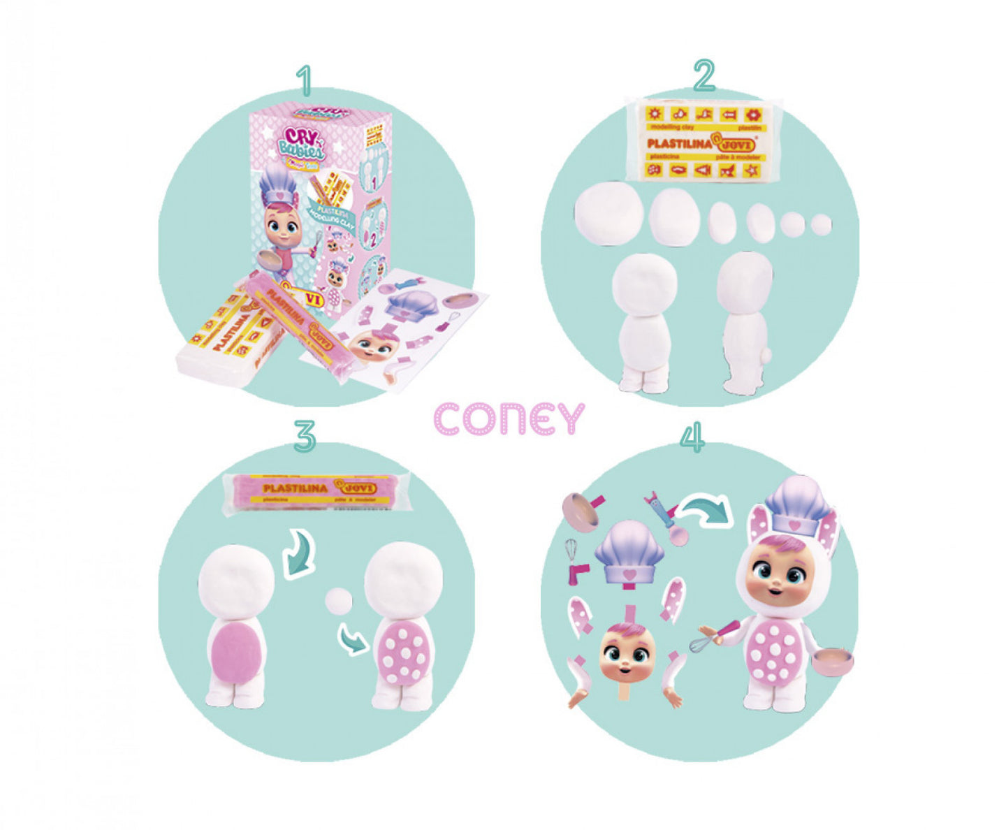 Personnage en pâte à modeler à créer Jovi Cry Babies Coney