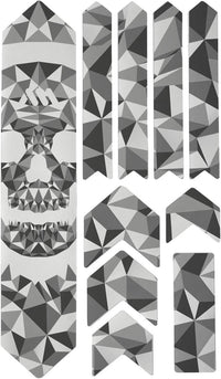 Protection pour cadre de vélo, VTT - Evite rayures et bosses - Skull - 10 pièces