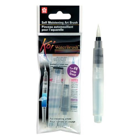 Pinceau à réserve d'eau pour aquarelle Koi Water pointe ronde taille 8