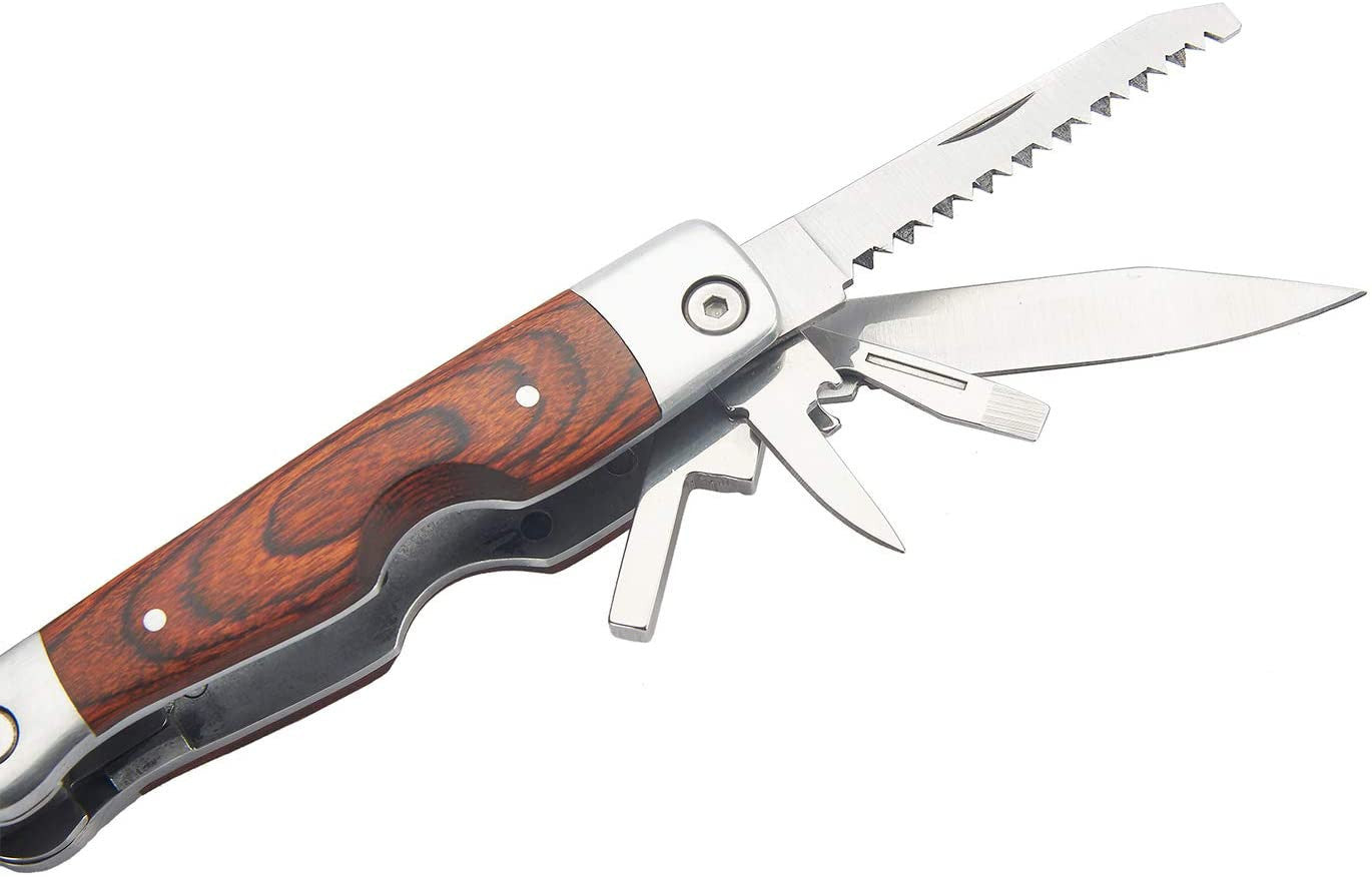 Pince multifonction Laguiole 8 outils manche en bois