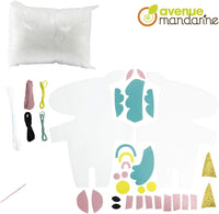 Personnage en feutrine - A coudre - Alicia la licorne - Kit complet - Dès 6 ans