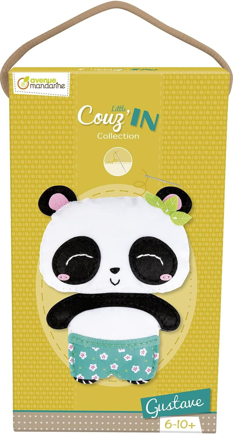 Personnage en feutrine - A coudre - Gustave le panda - Kit complet - Dès 6 ans