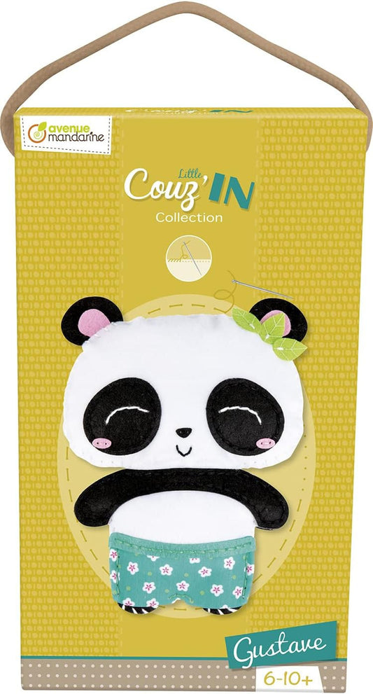 Personnage en feutrine - A coudre - Gustave le panda - Kit complet - Dès 6 ans