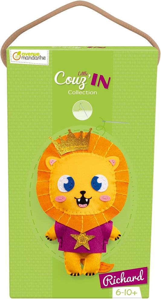 Personnage en feutrine - A coudre - Richard le lion - Kit complet - Dès 6 ans