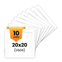 10 passe-partout - Blanc - 20x20cm - Photo 14x14cm - Pour cadre - Encadrement