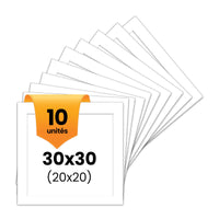 10 passe-partout - Blanc - 30x30cm - Photo 20x20cm - Pour cadre - Encadrement