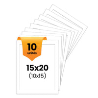 10 passe-partout - Blanc - 15x20cm - Photo 10x15cm - Pour cadre - Encadrement