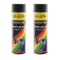 Lot de 2 bombes de peinture - noir mat - Motip