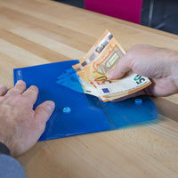 Pochettes avec bouton pression - Porte-documents - Format DL - 5 couleurs assortis