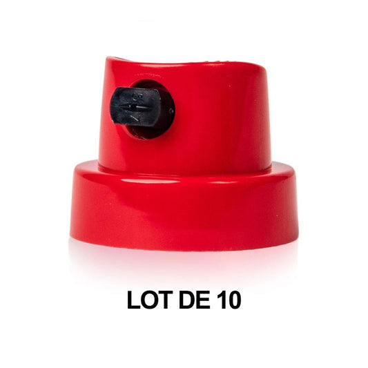 10 caps - Valve - Pour bombe de peinture - Fat cap transversal - Pour tracé large - Débit fort