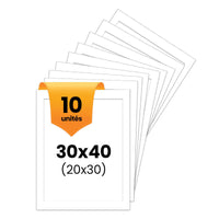 10 passe-partout - Blanc - 30x40cm - Photo 20x30cm - Pour cadre - Encadrement