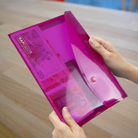 Pochettes - Bouton pression - A5 - Semi-transparent - 10 couleurs - Rapesco