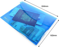 Pochettes - Bouton pression - A5 - Semi-transparent - 10 couleurs - Rapesco