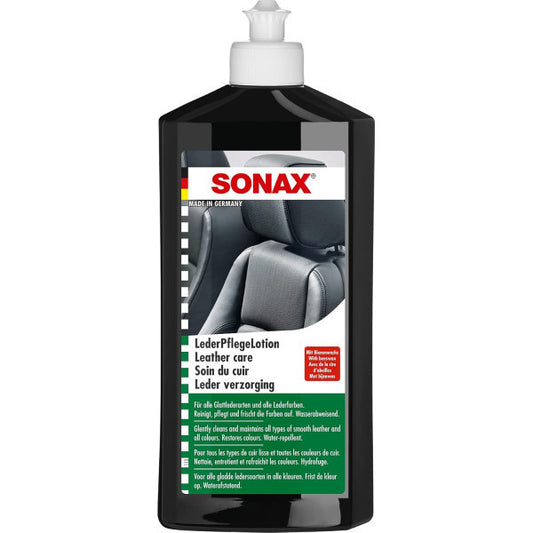 Produit soin du cuir - Cuir lisse - Toutes couleurs - Siège - Voiture - SONAX - 500ml
