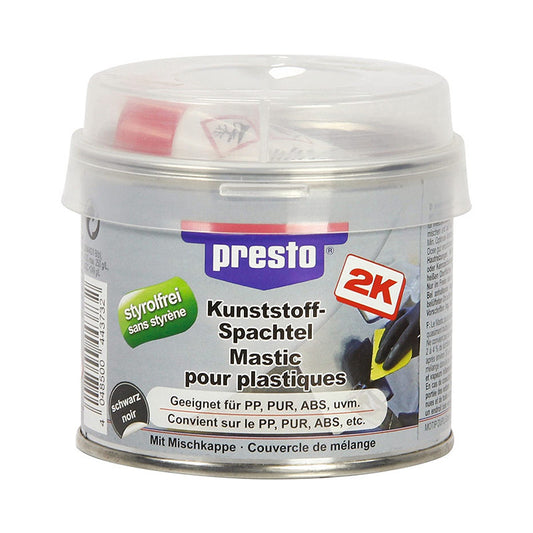 Pot de mastic noir pour plastiques - 250 g - Presto