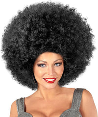 Perruque - Coupe afro - Noir - Bouclée - Déguisement - Taille unique - Adulte