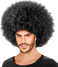 Perruque - Coupe afro - Noir - Bouclée - Déguisement - Taille unique - Adulte
