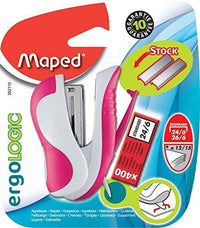 Petite agrafeuse - Pour agrafes 24/6 26/6 - Ergonomique - Coloris aléatoire - Maped