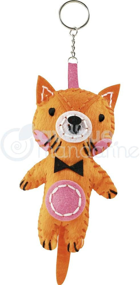Porte-clé - Figurine en feutrine - A faire soi même - Elliott le renard - Kit - Mini Couz'in