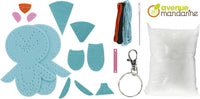 Porte-clé - Figurine en feutrine - A faire soi même - Nina l'oiseau - Kit - Mini Couz'in
