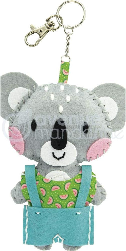 Porte-clé - Figurine en feutrine - A faire soi même - Riley le koala - Kit - Mini Couz'in