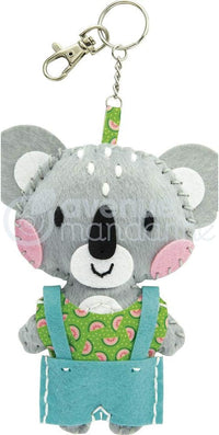 Porte-clé - Figurine en feutrine - A faire soi même - Riley le koala - Kit - Mini Couz'in