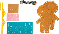 Porte-clé - Figurine en feutrine - A faire soi même - Tom le chien - Kit - Mini Couz'in