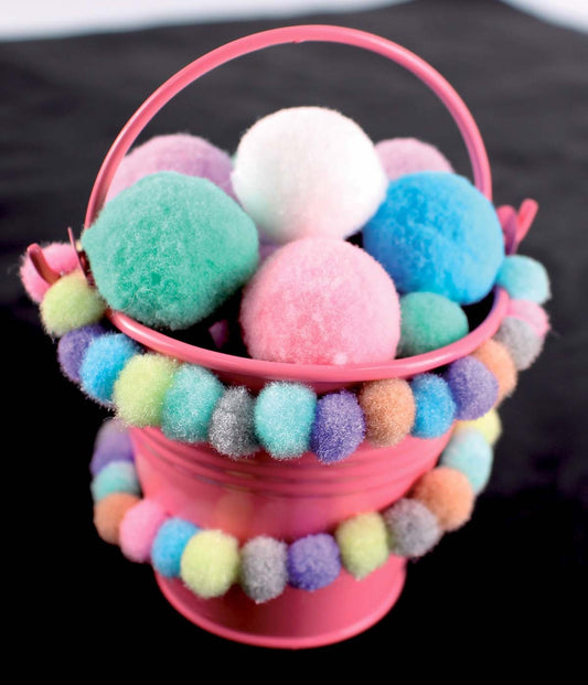 Pompons - Assortiment couleurs pastels - 0,8 cm de diamètre - 200 pièces