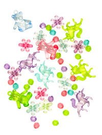 Perles translucides - Assortiment de formes et couleurs - Bijoux bracelets colliers - 100 perles