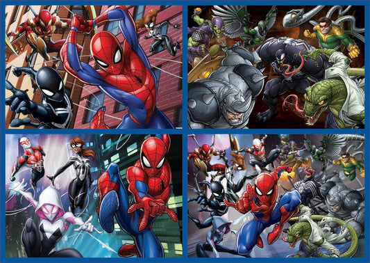 Puzzle - Spiderman - Marvel - 4 puzzles de 50 80 100 et 150 pièces - Dès 5 ans