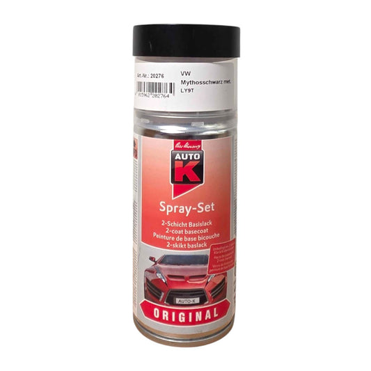 Bombe de peinture pour carrosserie - Volkswagen - LY9T Mythosschwarz métallisé - 150 ml - Auto K