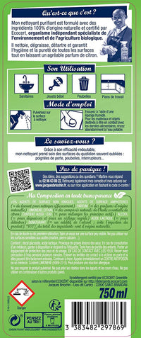 Produit nettoyant naturel - Purifiant - Toutes surfaces - Pour la maison - Briochin