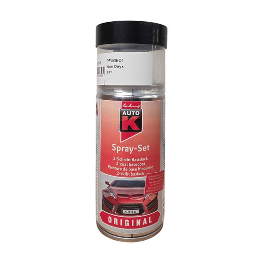Bombe de peinture pour carrosserie - Peugeot - EXY Noir onyx - 150 ml - Auto K