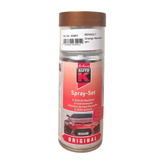 Bombe de peinture pour carrosserie - Renault - EPY Orange atacama - 150 ml - Auto K