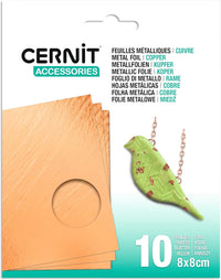 10 feuilles métallisées - Cuivre - Loisirs créatifs - Cernit