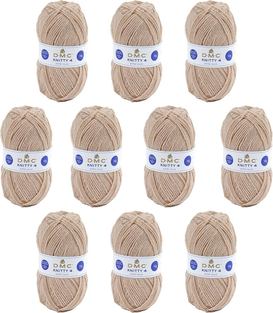10 pelotes - 100% acrylique - Beige - 964 - 50g - 140m - DMC - Knitty 4 - Tricot