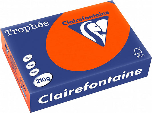 Ramette de papier - A4 - Rouge cardinal - 210g - 250 feuilles - Clairefontaine - Trophée