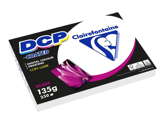 Ramette de papier - A4 - Blanc - 135g - 250 feuilles - Brillant - Clairefontaine DCP