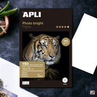 Papier photo - 10x15cm - Brillant - 150 feuilles - 240g - Impression jet d'encre - Apli