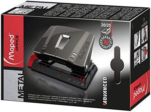 Perforateur - 2 trous - Métal - Jusqu'à 25 feuilles - Maped Office
