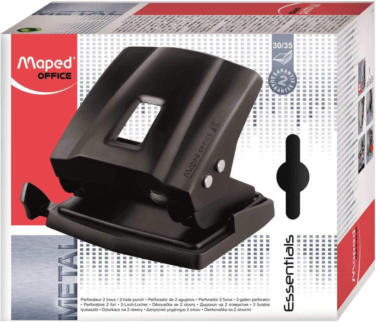 Perforateur de bureau - 2 trous - Métal - 30 à 35 feuilles - Maped Office