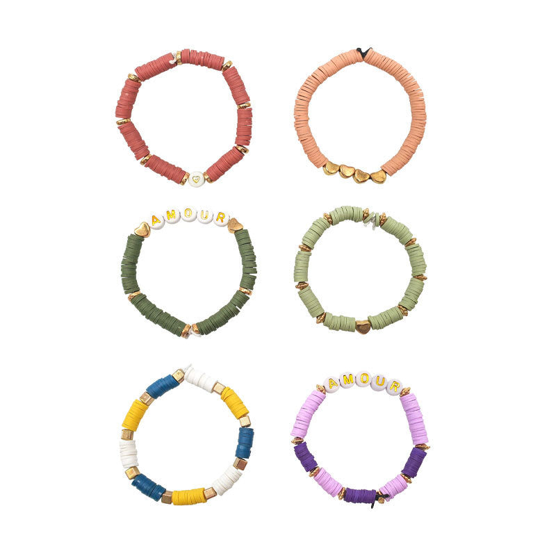 Perles - Heishi - 9 couleurs + intercalaires - Pour bijoux, collier, bracelet