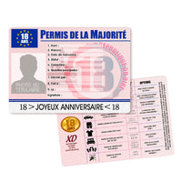 Permis de la majorité - 18 ans - Anniversaire - Cadeau humour