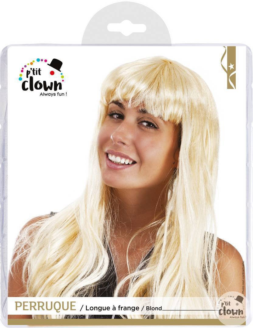 Perruque - Blonde - Avec frange - Déguisement - Cheveux longs - Femme