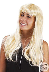 Perruque - Blonde - Avec frange - Déguisement - Cheveux longs - Femme